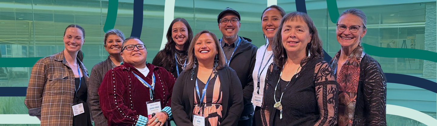 Members of Magic Cabinet and Native Voices Rising's teams pose for a photo at the 2024 Native Americans in Philanthropy Conference.
