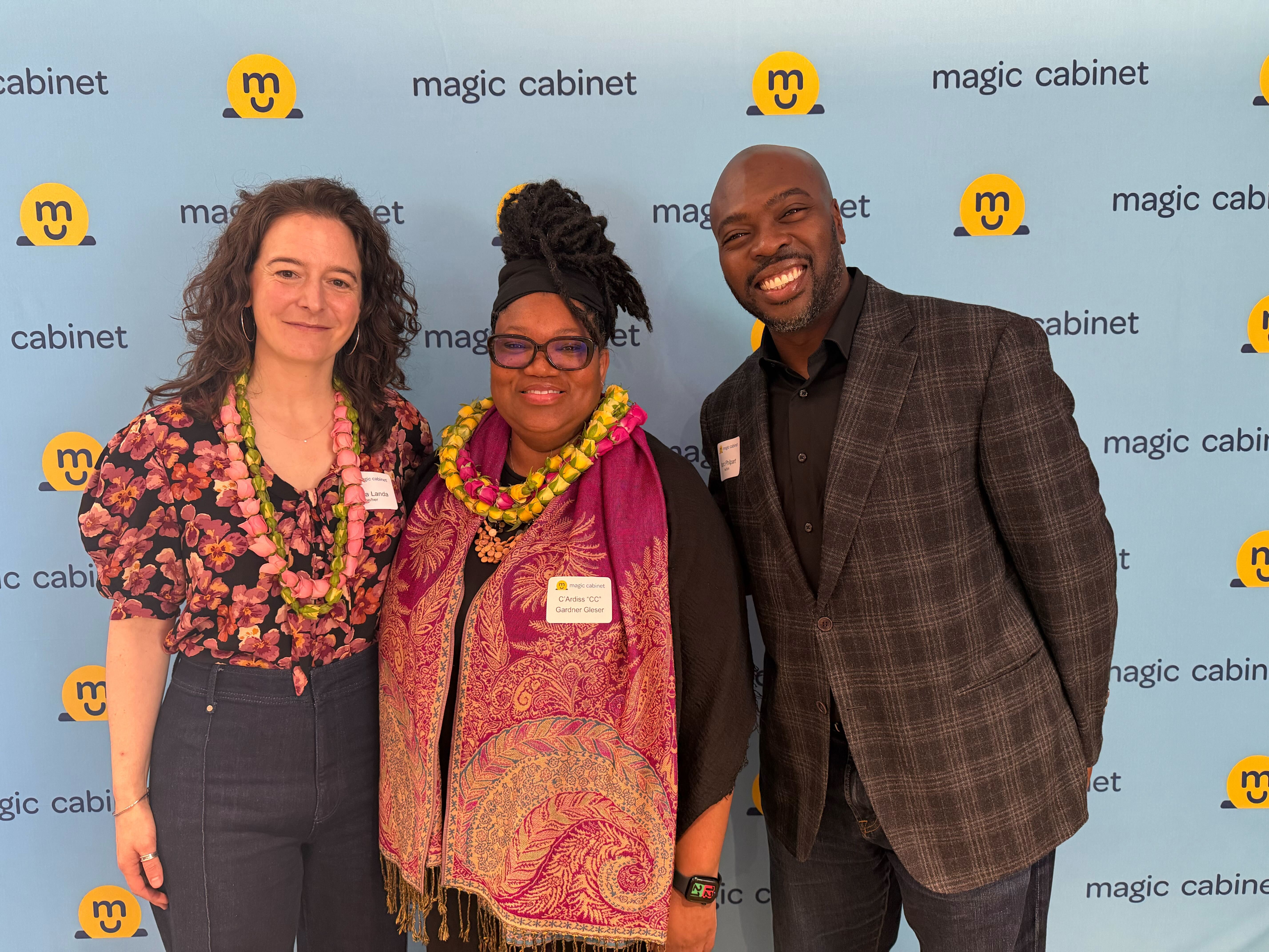 CC in community with Marc Philpart of Black Freedom Fund and Magic Cabinet Board Member Leticia Landa